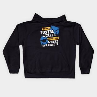 Funny Postal Worker Job Letter Carrier Gift Kids Hoodie